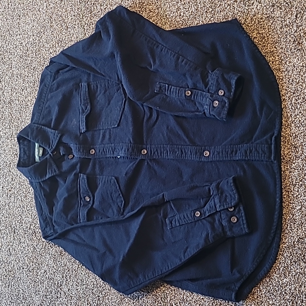 Mens navy button up shirt